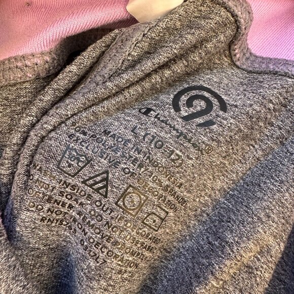 Champion Girls Activewear Leggings Size Large 10/12 Gray With Purple Geometric D - Picture 2 of 7